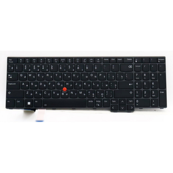Клавиатура для ноутбука Lenovo Thinkpad P16s T16 gen1 черная с подсветкой