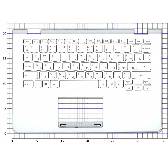Клавиатура для Lenovo IdeaPad Yoga 300-11IBR топкейс