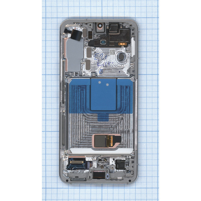 Дисплей для Samsung Galaxy S22 SM-S901B в сборе с тачскрином ServicePack белый (GH82-27520B)