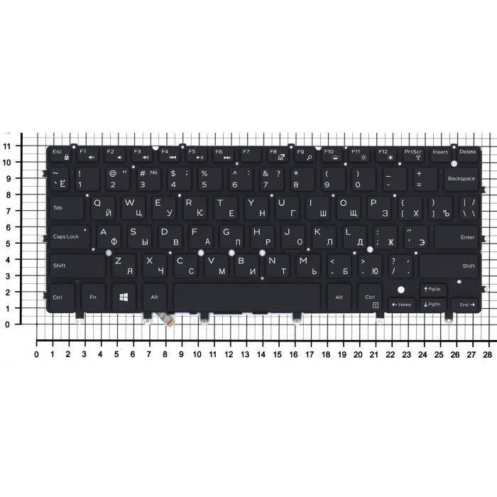 Клавиатура для Dell Precision 5510 черная с подсветкой