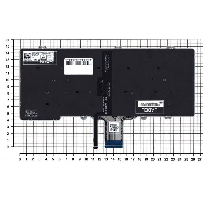 Клавиатура для Dell Latitude 7300 черная с подсветкой