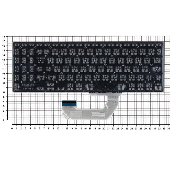 Клавиатура для Asus UX561UD Q535UD черная без рамки, с подсветкой