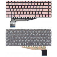 Клавиатура для ноутбука HP Pavilion Aero 13 золотистая с подсветкой