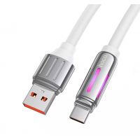 Кабель USB HOCO U136 Prize, USB - Type-C, 5А, 1.2м, белый