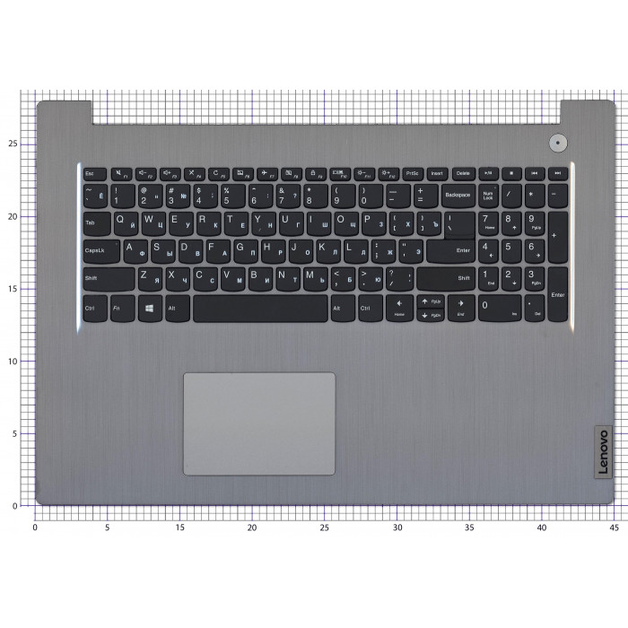 Клавиатура для Lenovo Ideapad 3-17 топкейс серебристый