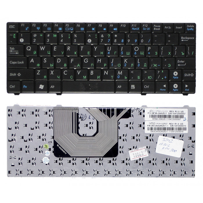 Клавиатура для Asus Eee PC 900HA T91 T91MT 900SD Черная