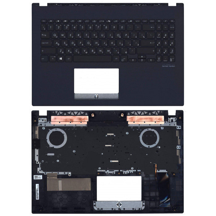Клавиатура для Asus X571LI топ-панель черная с подсветкой