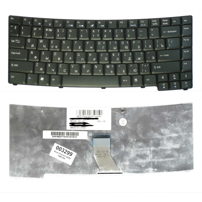 Клавиатура для Acer Ferrari 4000, TravelMate 8100 черная
