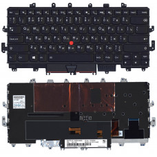 Клавиатура для Lenovo Thinkpad X1 Yoga Gen 1 2016 черная с рамкой и подсветкой