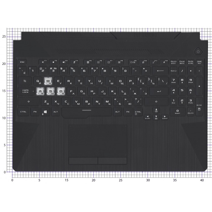 топкейс черный для Asus TUF Gaming A15 FA506