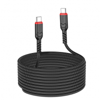 Кабель USB-C HOCO X59 Victory Type-C-Type-C, 3A, 60W, 3м, черный