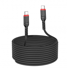 Кабель USB-C HOCO X59 Victory Type-C-Type-C, 3A, 60W, 3м, черный