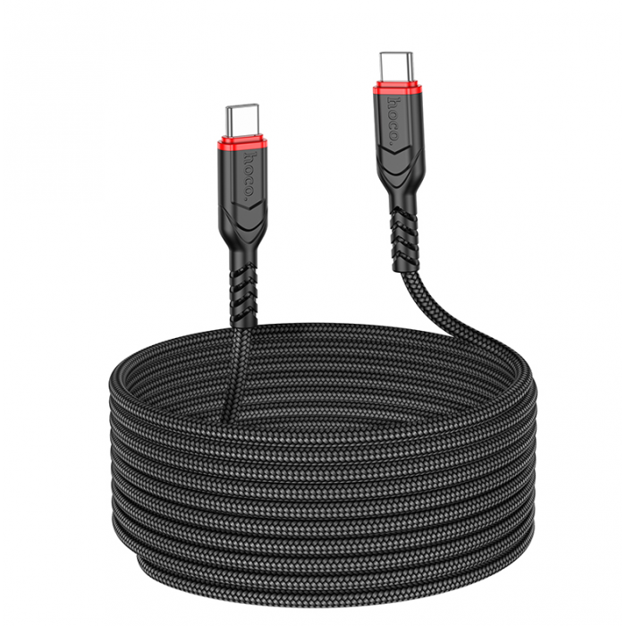 Кабель USB-C HOCO X59 Victory Type-C-Type-C, 3A, 60W, 3м, черный