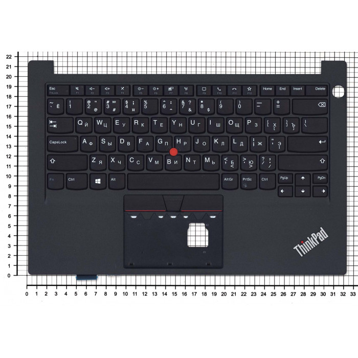 Клавиатура для Lenovo Thinkpad E14 gen 2 топкейс v.3