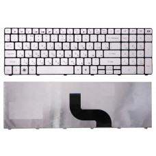 Клавиатура для Packard Bell TM81 TM86 TM87 TM89 TM94 TX86 / NV50 серебристая