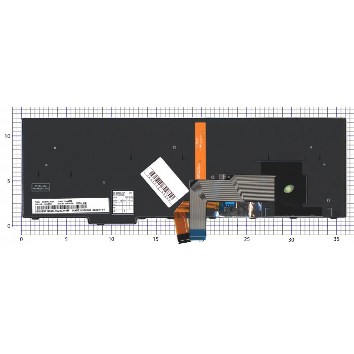 Клавиатура для ноутбука Lenovo Thinkpad S5 2nd Gen черная с подсветкой