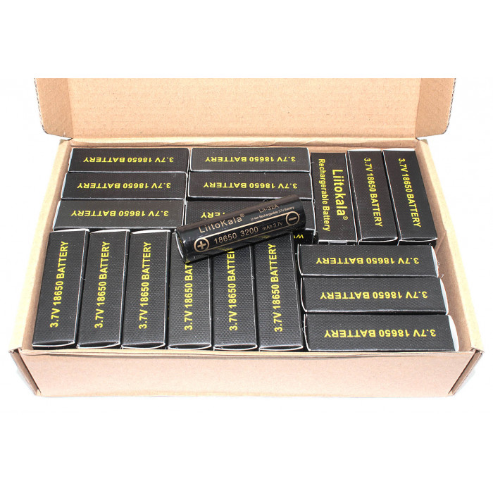 Аккумулятор типа 18650 Li-Ion LiitoKala Lii-32A 3200mAh, 3.7V, упаковка 36 штук