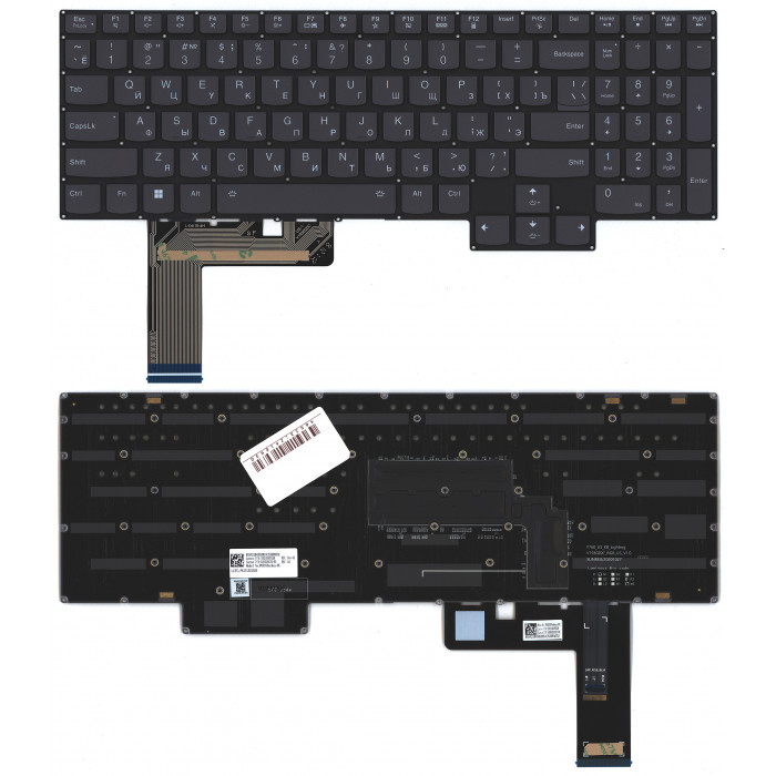 Клавиатура для ноутбука Lenovo Legion Slim 5 16APH8 черная