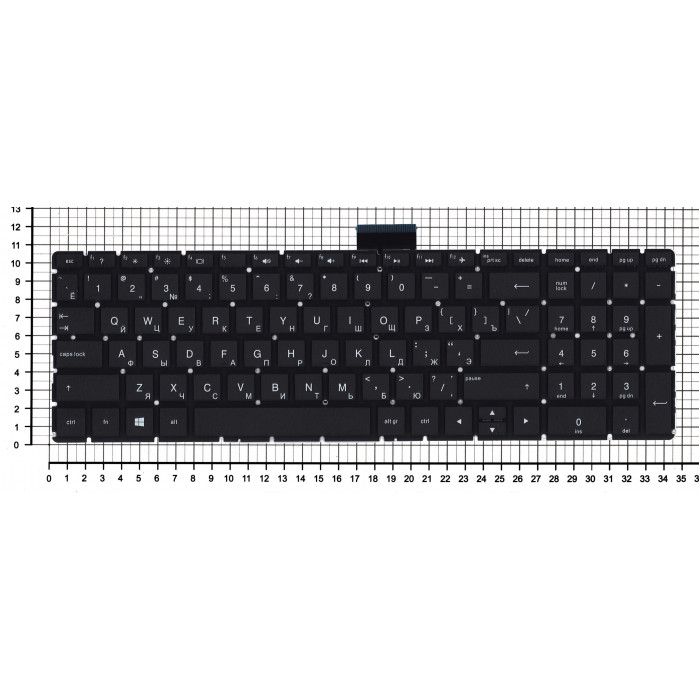 Клавиатура для HP 15-BW 250 G6 черная без подсветки