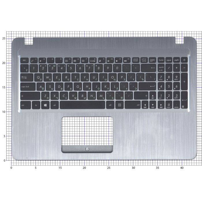 Клавиатура для ноутбука Asus X540LA топкейс ODD серый