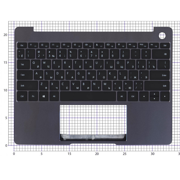 Клавиатура для Huawei MateBook 13 Wright-W19A топкейс Gray