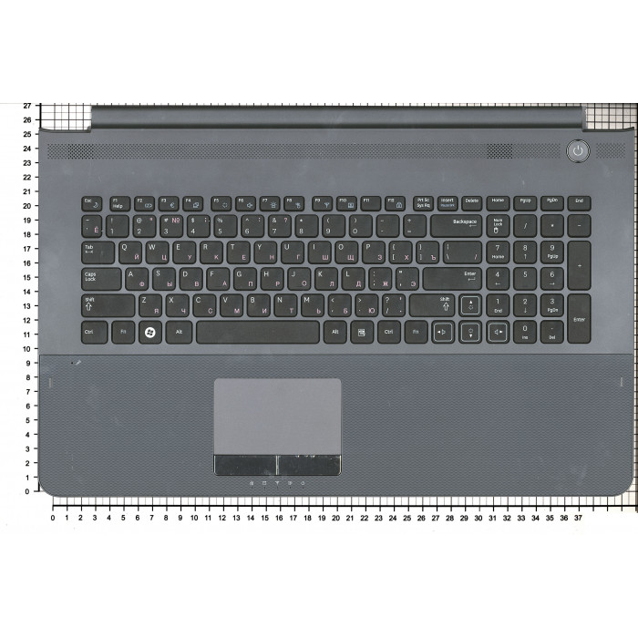 Клавиатура для Samsung RC720 np-rc720-s01ru черная топкейс серый