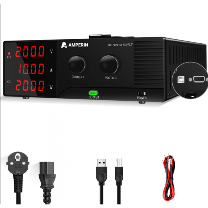Лабораторный блок питания Amperin AI-W10020RS 100V, 20A