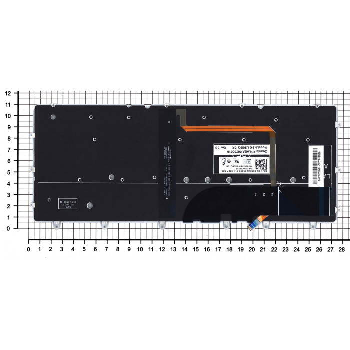 Клавиатура для Dell Precision 5510 черная с подсветкой