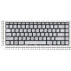 Клавиатура для HP Envy 13-AD серебристая с подсветкой