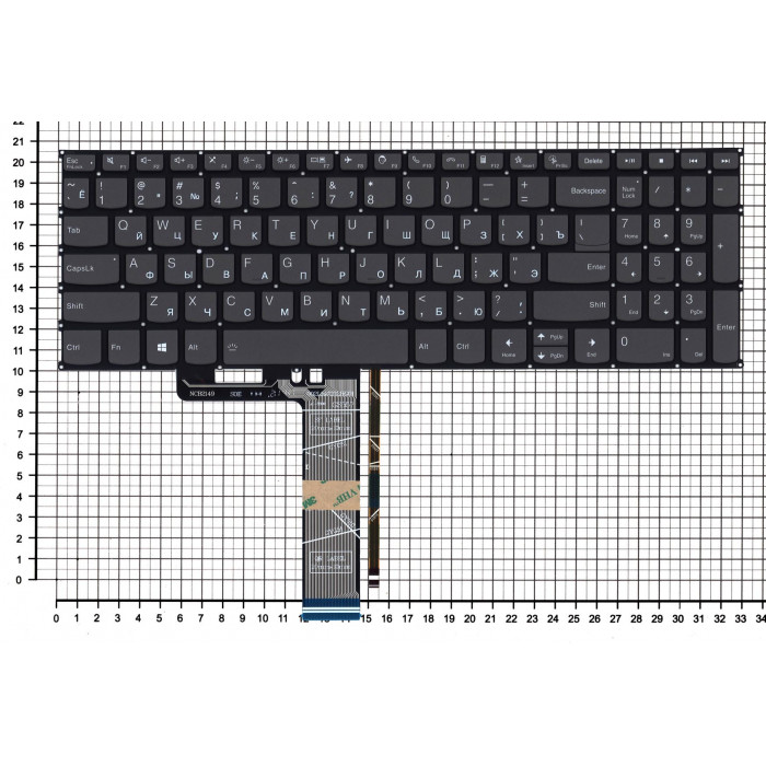 Клавиатура для Lenovo Flex 5-15 черная