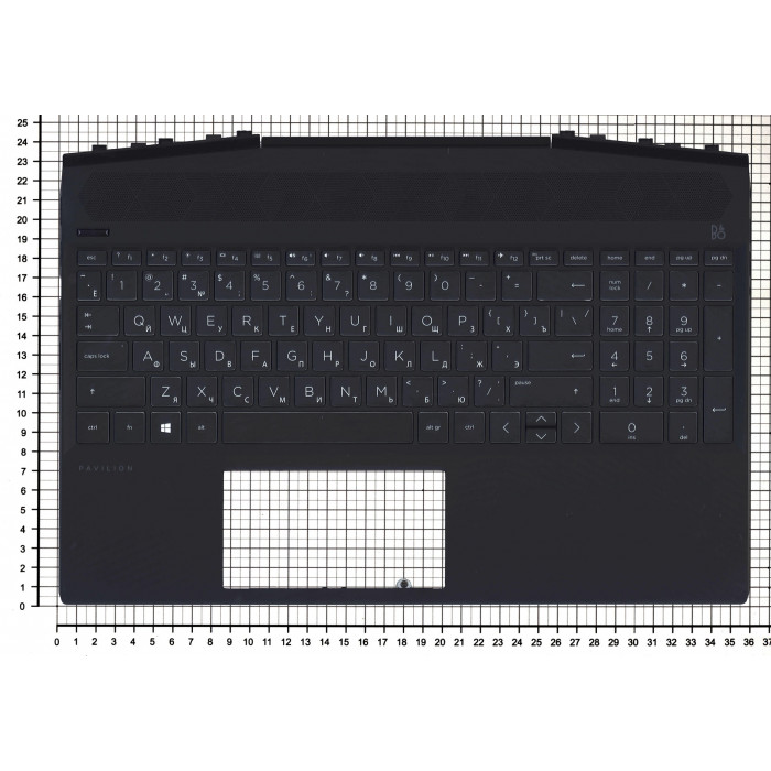 топкейс для HP Pavilion Gaming 15-DK Белый шрифт