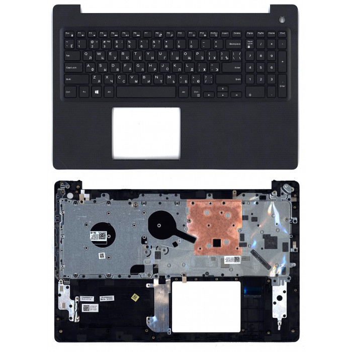 Клавиатура для Dell Inspiron 3593 черная топ-панель