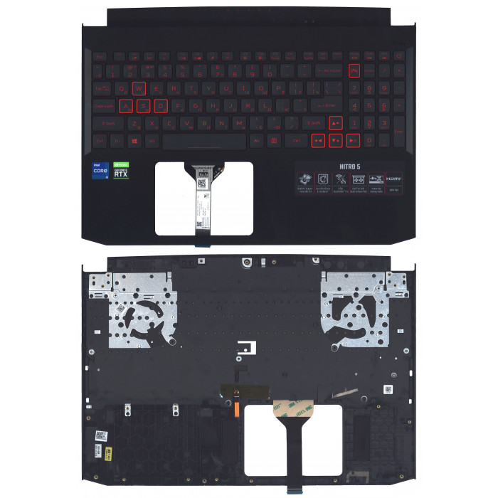 Клавиатура для Acer Nitro 5 AN515-57 топкейс черный