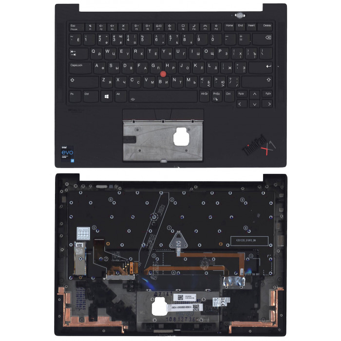 Клавиатура для Lenovo ThinkPad X1 Carbon Gen 9 топкейс