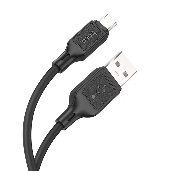 Кабель MicroUSB HOCO X90 Cool silicone charging data cable for Micro black