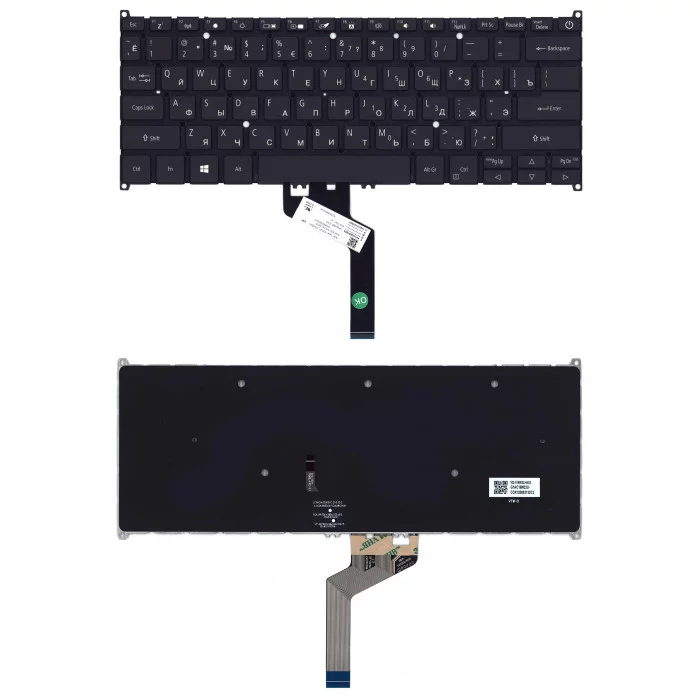 Клавиатура для Acer Swift 5 SF514-52T черная с подсветкой