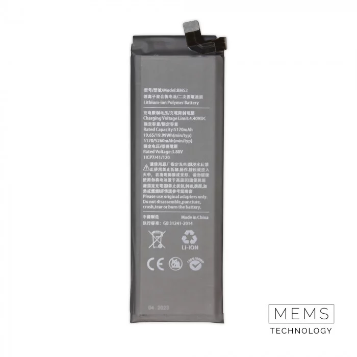 Аккумулятор (батарея) для Xiaomi Mi Note 10 / Mi CC9 Pro (BM52) 5260mAh VoltPack