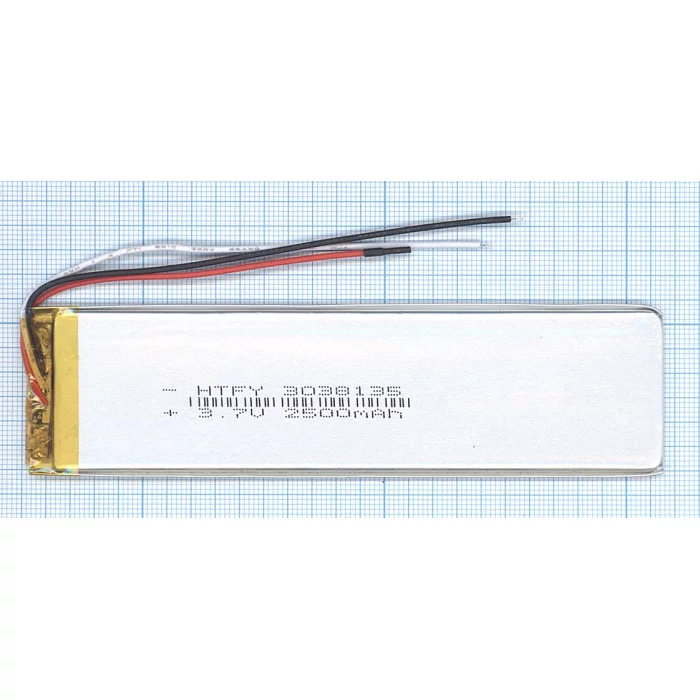 Аккумулятор Li-Pol (батарея) 3*38*135мм 3pin 3.7V / 2500mAh