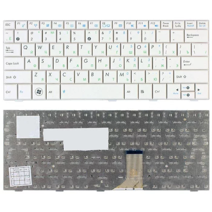 Клавиатура для Asus Eee PC 1005HA 1008HA 1001HA 1001px белая