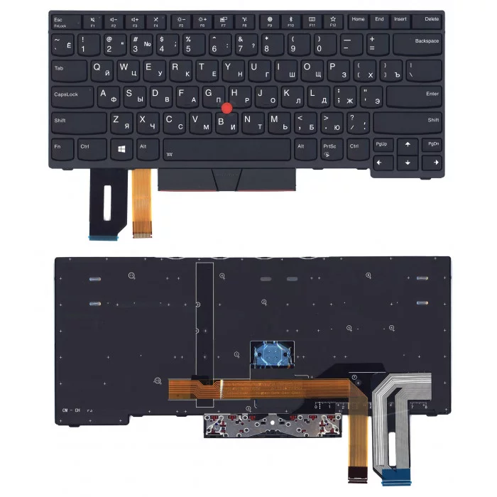 Клавиатура для Lenovo ThinkPad E480 черная с подсветкой