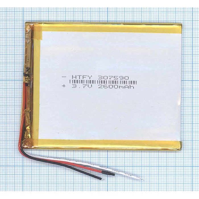 Аккумулятор Li-Pol (батарея) 3*75*90мм 3pin 3.7V / 2600mAh