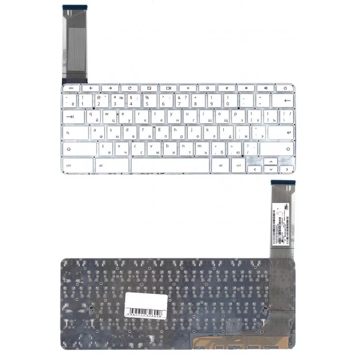 Клавиатура для HP Chromebook 14 G3 G4 14-2000 14-ak 14-q белая