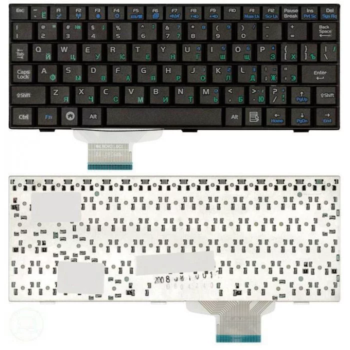 Клавиатура для Asus Eee PC 700 701 900 901 черная V072462AS1, V072462AS2, V072462BS1, V072462BS2, 04GN021KRU00, 04GN021KRU10, 04GN021KRU20, 04GN021KRU30, 04GN022KRU10, 04GN022KRU20, 04GN022KRU30, 0KNA-022RU03, MP-07C63SU-5281, MP-07C63SU-5285