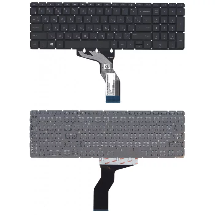 Клавиатура для HP Pavilion 15-ab 15-ab000 15-cb 15z-ab100, p/n: 9Z.NBWBW.001, NSK-CV0BW, 788603-001, 776927-001 черная с белой подсветкой