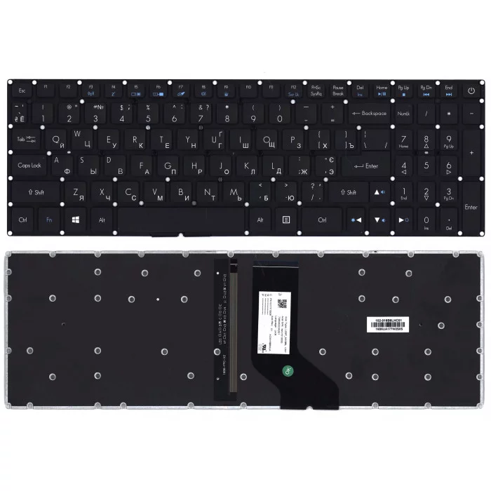 Клавиатура для Acer Predator Helios 300 G3-571 черная с подсветкой