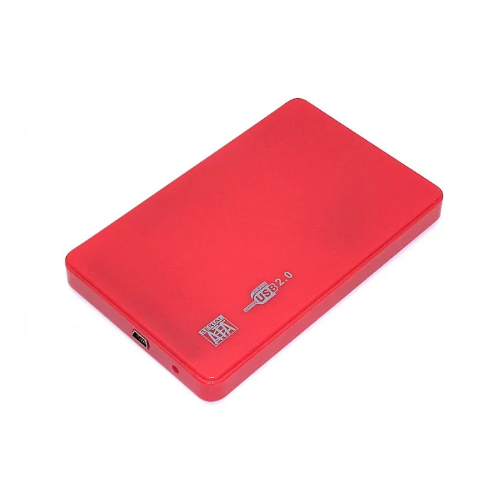 Бокс для жесткого диска 2,5" пластиковый USB 2.0 DM-2508 красный