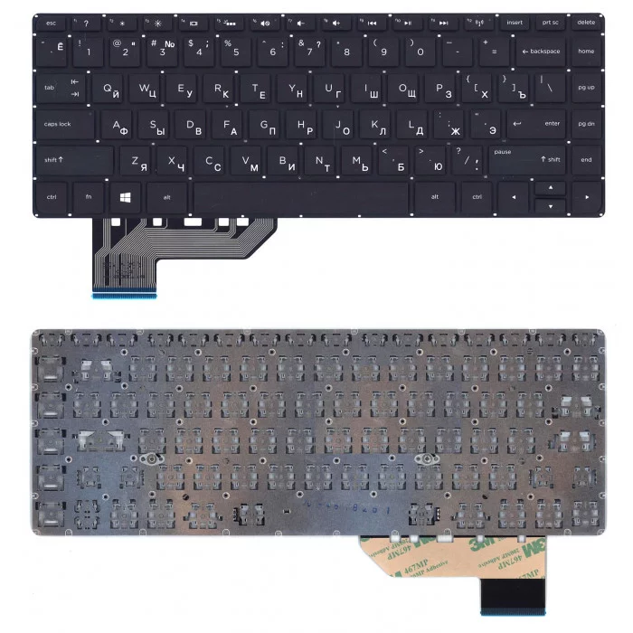 Клавиатура для HP Envy 14-K черная с подсветкой