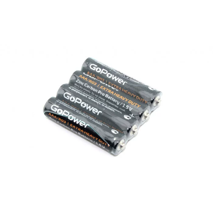 Батарейка GoPower R03 (ААА) SR4 4шт.
