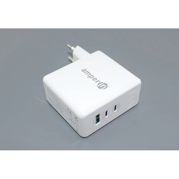 Блок питания (сетевой адаптер) Amperin GaN charger (YDS-TC140-012A) 140W, white