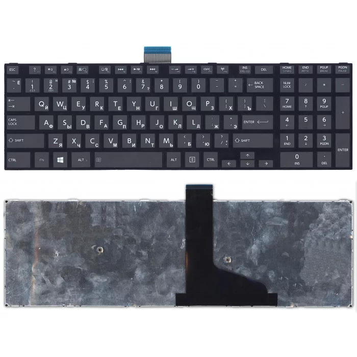 Клавиатура для Toshiba L50D-A L70-A S50-A S50D-A S70D-A черная плоский Enter